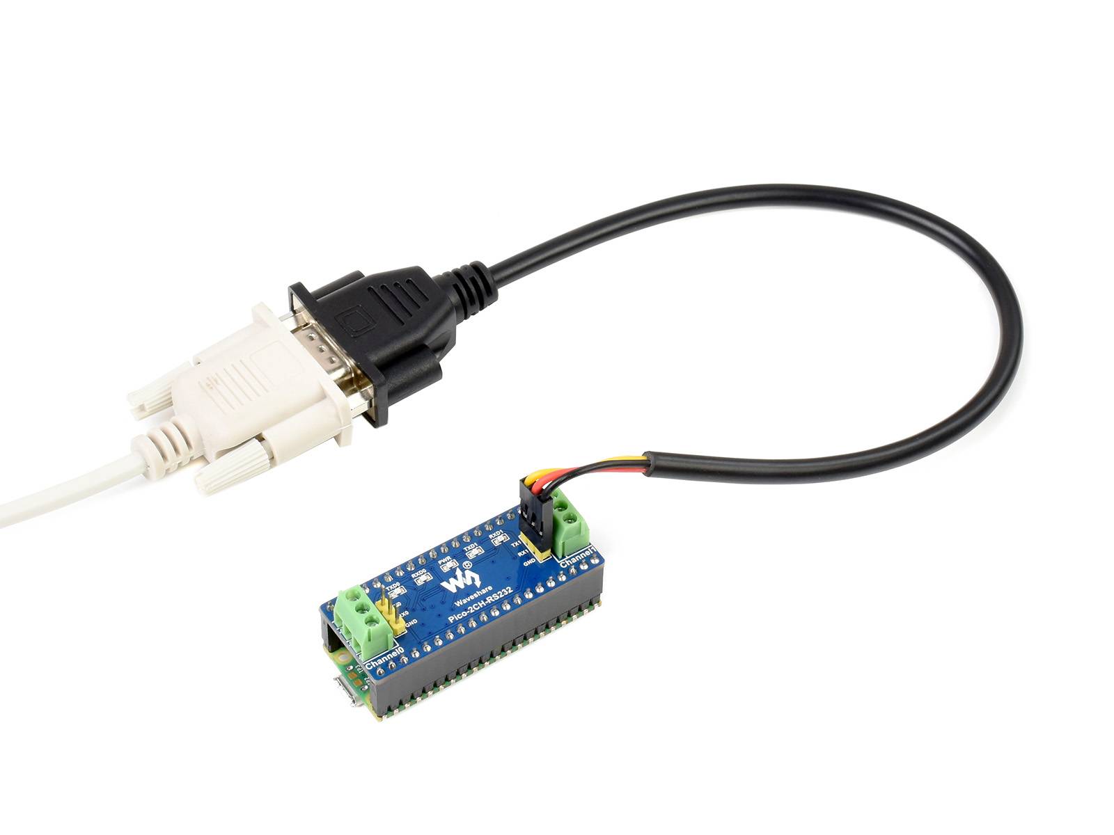 WaveShare 2-Channel RS232 Module for Raspberry Pi Pico, SP3232EEN Transceiver, UART To RS232
