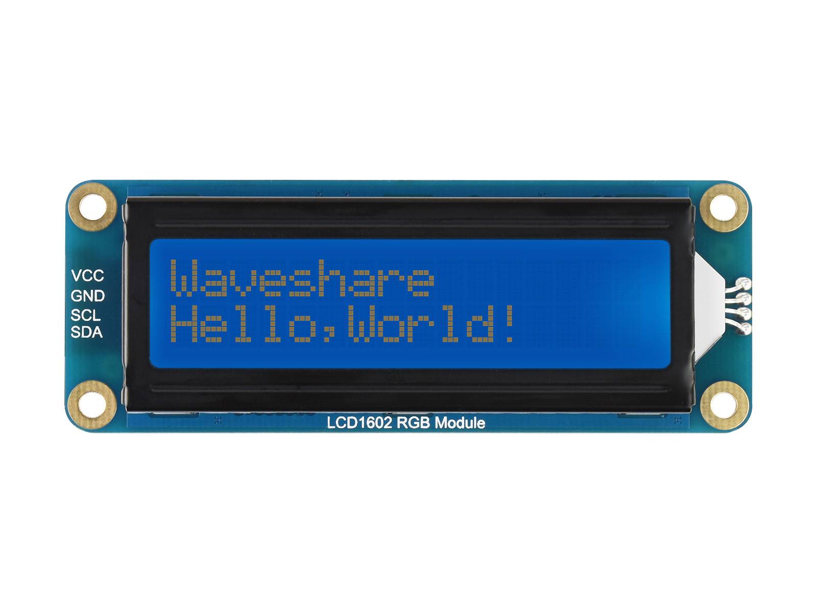 WaveShare LCD1602 RGB Module, 16x2 Characters I2C for Arduino/RPI/Jetson Nano
