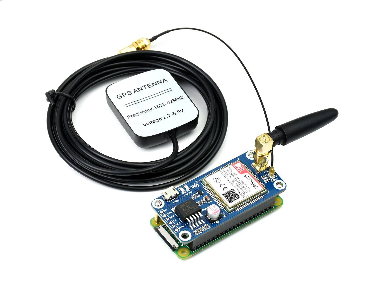 WaveShare SIM7000G NB-IoT Cat-M EDGE GPRS HAT for Raspberry Pi GNSS Global Band Support