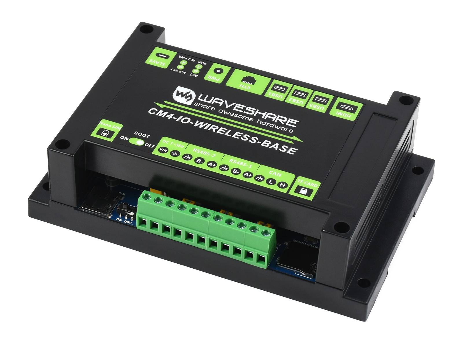 WaveShare Industrial IoT Wireless Expansion w/o 4G Module for Raspberry Pi Compute Module 4