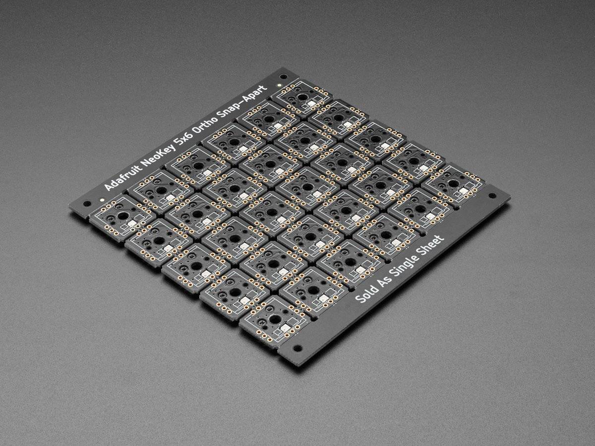 Adafruit NeoKey 5x6 Ortho Snap-Apart Mechanical Key Switches without NeoPixel 5157