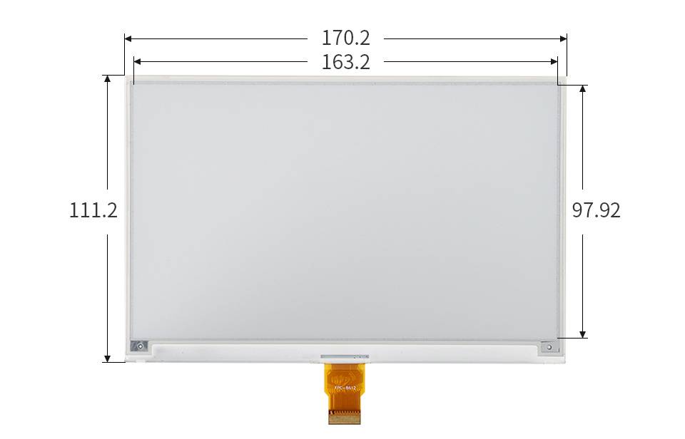 WaveShare 7.5inch E-Paper E-Ink Display Module for Raspberry Pi Pico 800x480 Black White SPI