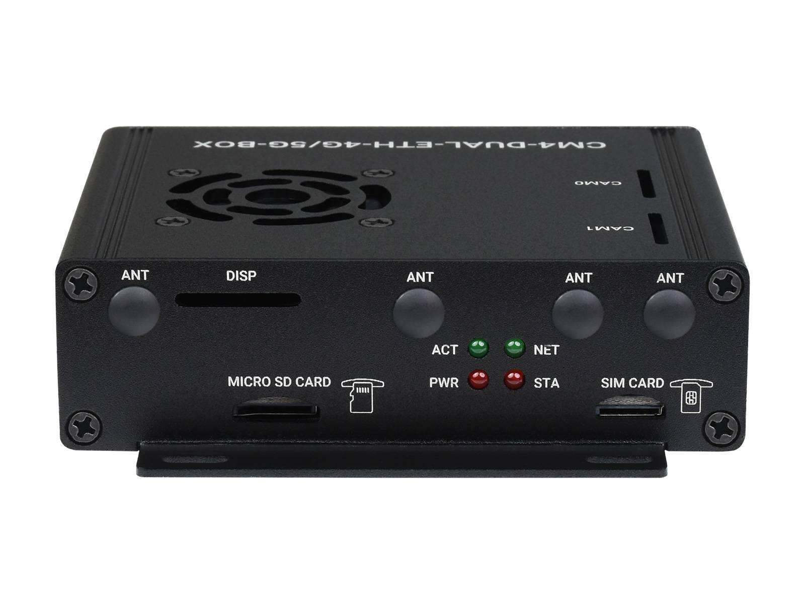 WaveShare Dual Gigabit Ethernet 5G/4G Mini-Computer without Raspberry Pi CM4 Metal Case with Cooling Fan