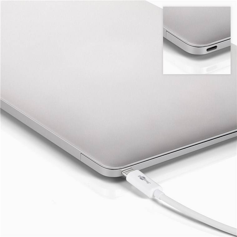 goobay USB C Multiport Adapter HDMI+Ethernet/PD weiß (1er Softpack)