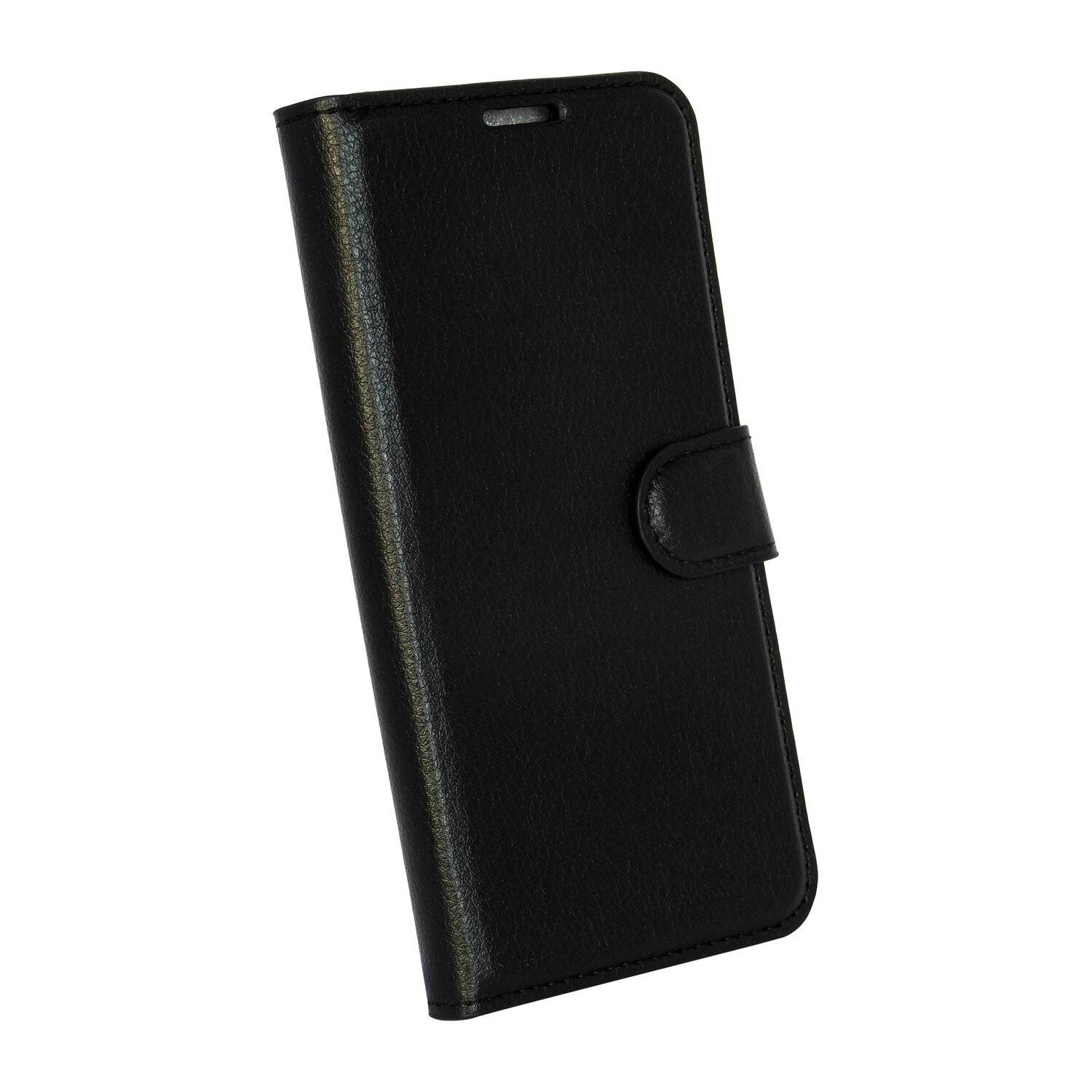 Buch Tasche "Fancy" für SAMSUNG GALAXY XCOVER 5 EE (Enterprise Edition) Handy Hülle mit Standfunktion Kartenfach Schwarz
