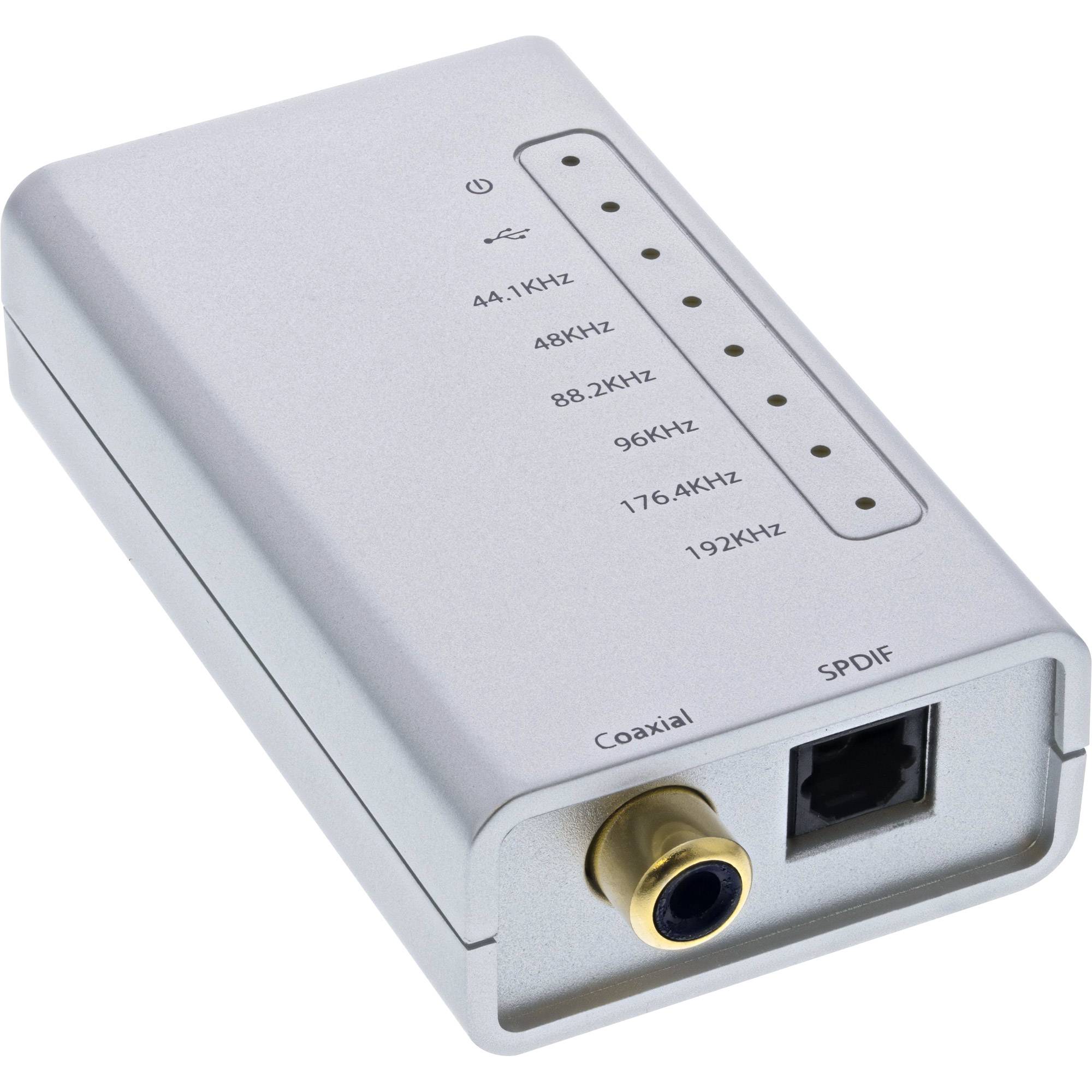 INLINE - USB HD Audio Adapter - USB Hi-Fi zu Digital Coax/Toslink/I2S Konverter