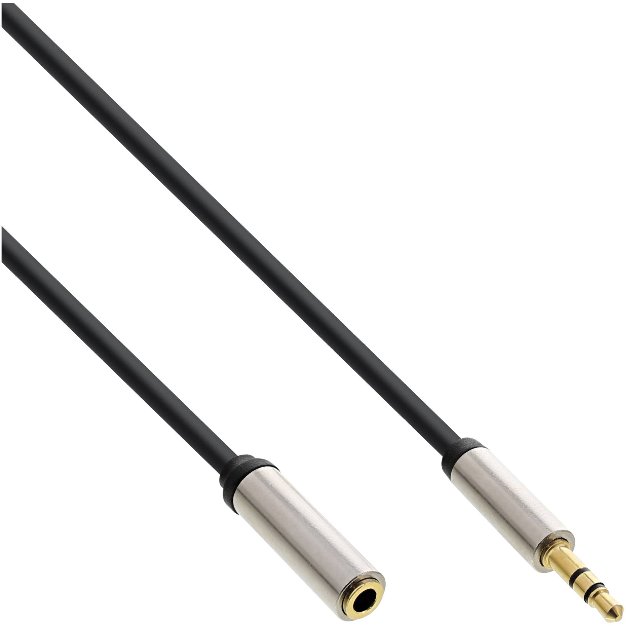 INLINE - Slim Audio Kabel Klinke 3,5mm ST/BU - Stereo - 5m