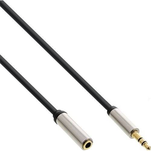 INLINE - Slim Audio Kabel Klinke 3,5mm ST/BU - Stereo - 1m