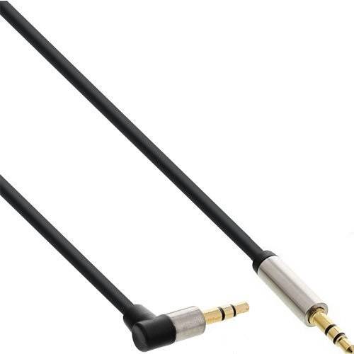 INLINE - Slim Audio Kabel Klinke 3,5mm ST/ST - gewinkelt - Stereo - 0,5m