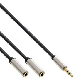 InLine Slim - Audio-Splitter - Stereo Mini-Klinkenstecker (M)