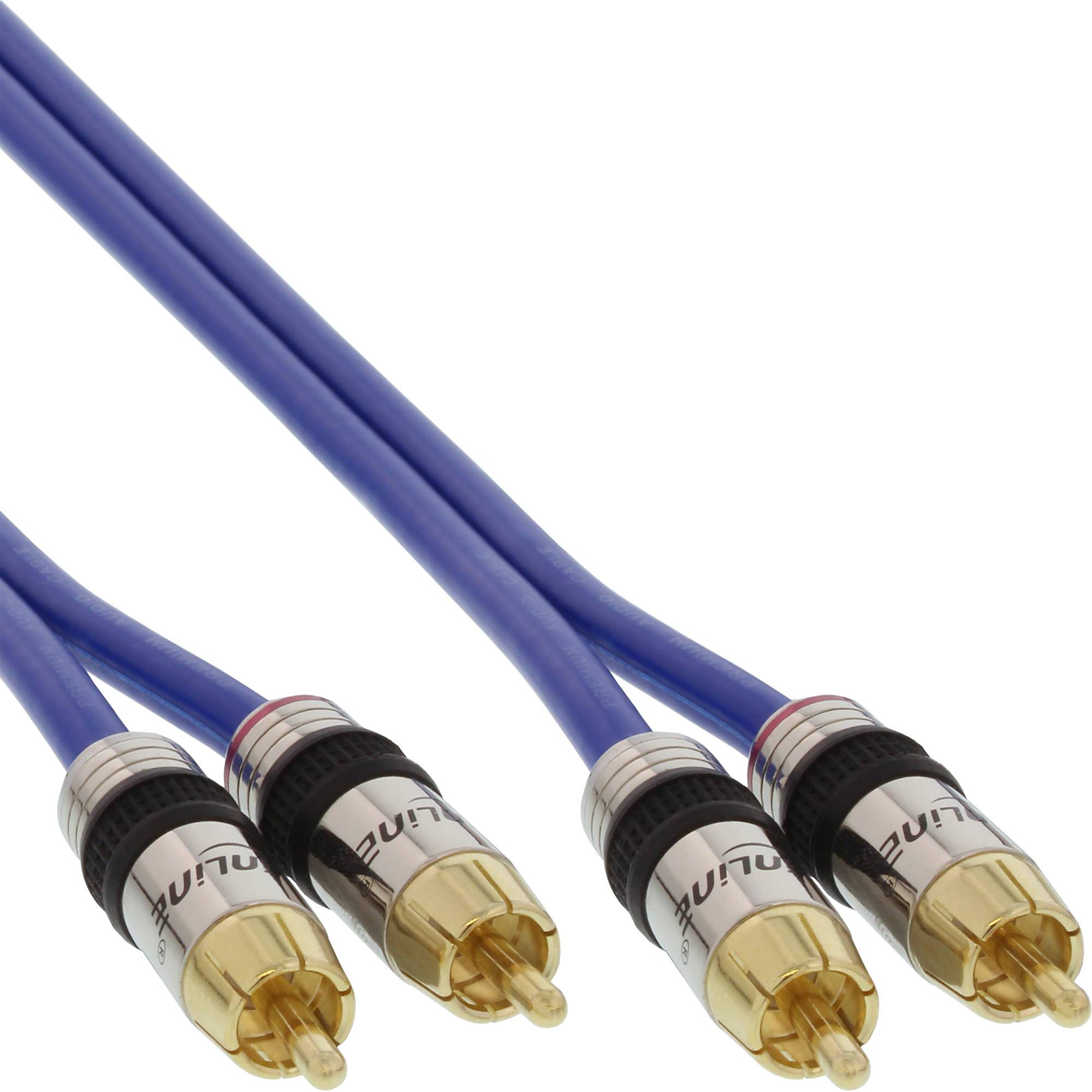 INLINE - Cinch Kabel AUDIO - PREMIUM - 2x Cinch Stecker / Stecker - 0,5m