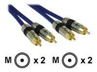 INLINE - Cinch Kabel AUDIO - PREMIUM - 2x Cinch Stecker / Stecker - 2m