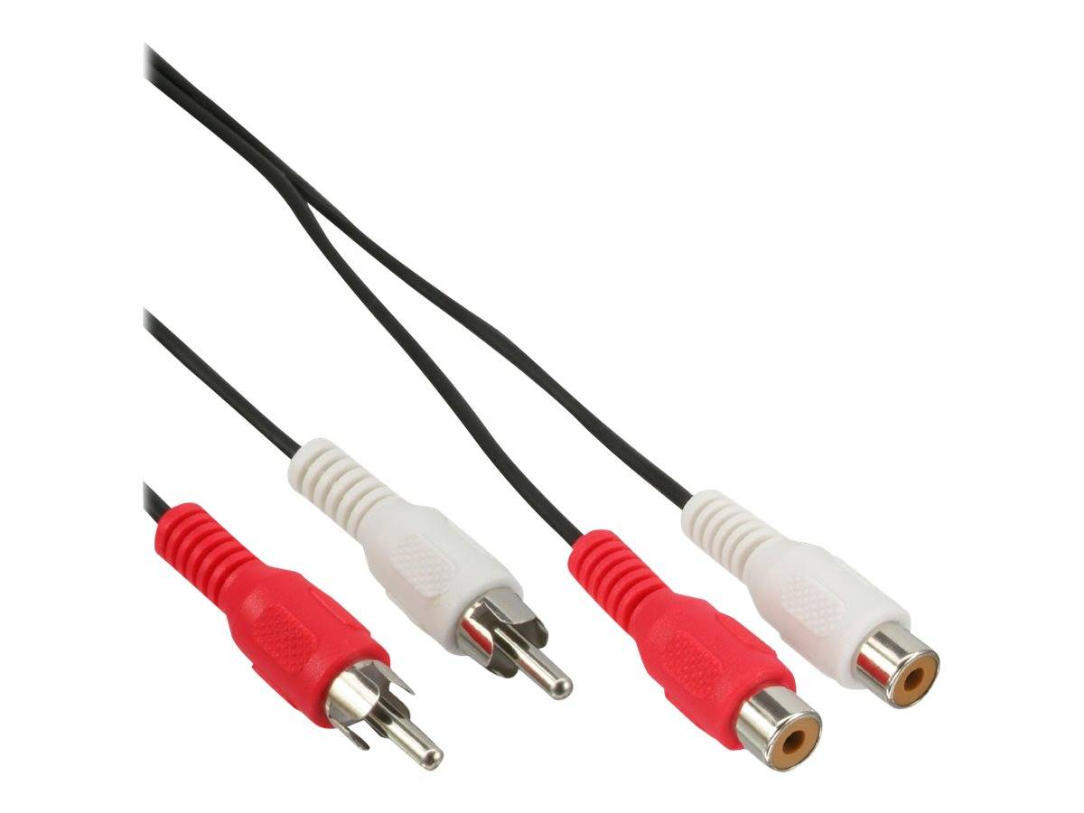 InLine - Audioverlängerungskabel - RCA x 2 männlich bis RCA x 2 weiblich