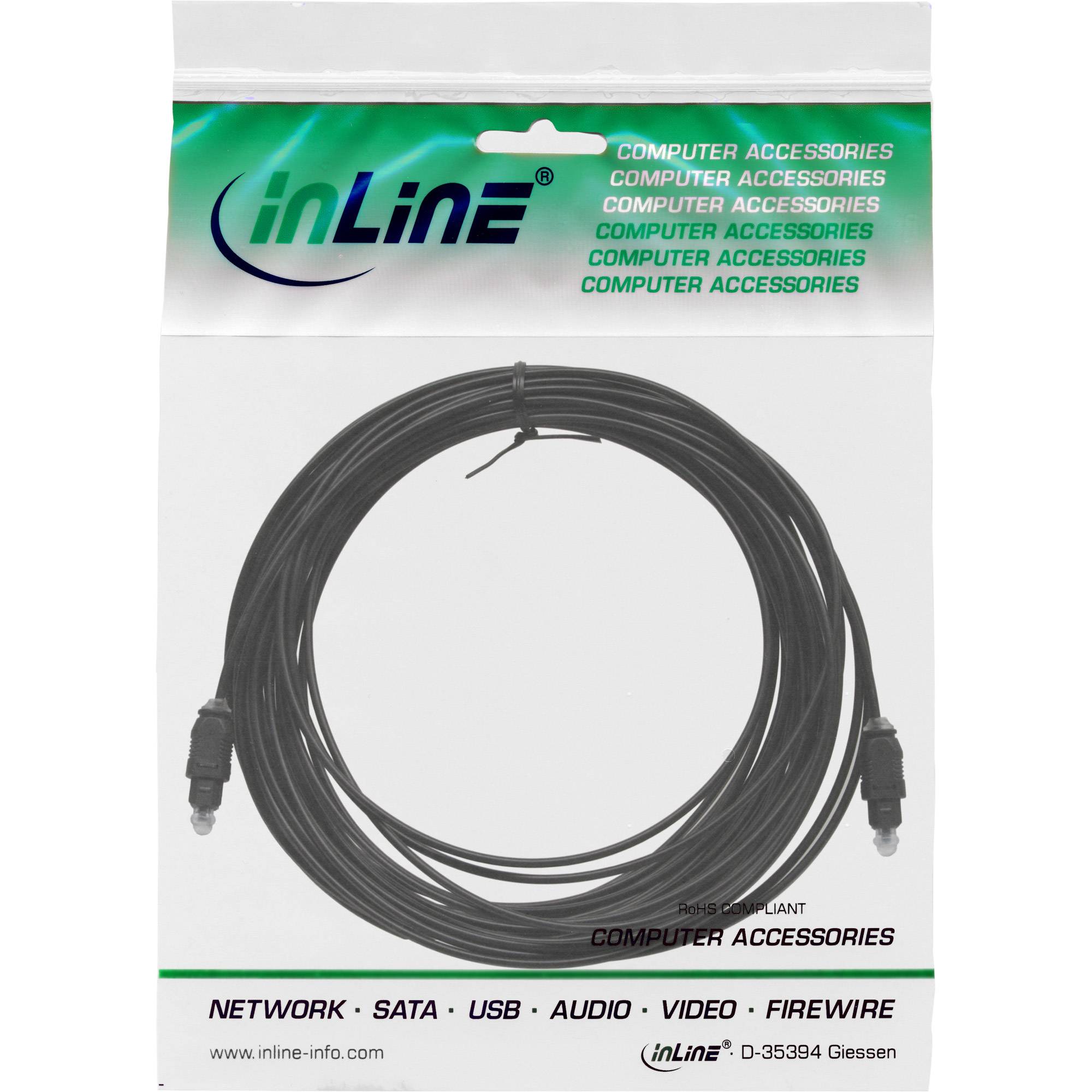 INLINE - OPTO Audiokabel - Toslink Stecker / Stecker - 15m