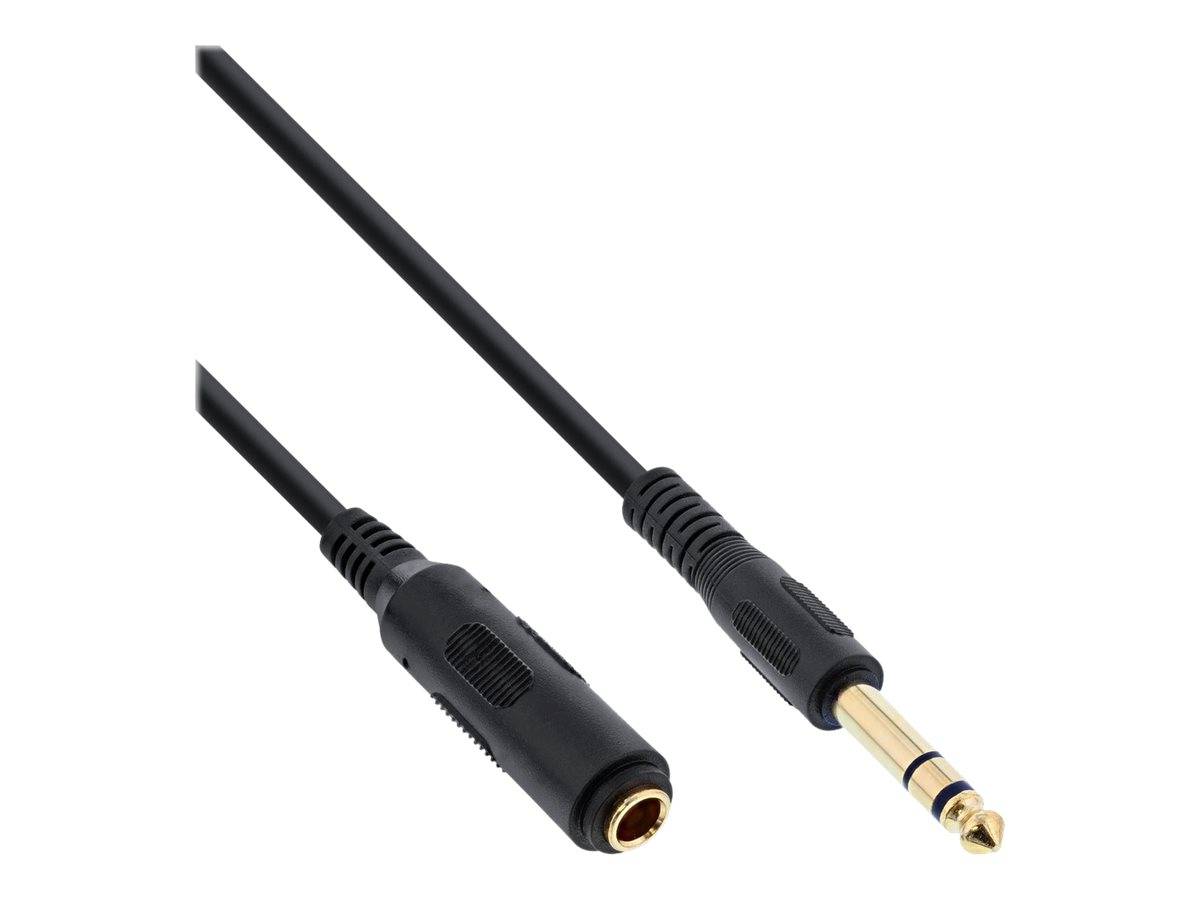 INLINE - Kopfhörerverlängerung - 6,3mm ST / BU - Stereo - vergoldete Kontakte - 5m