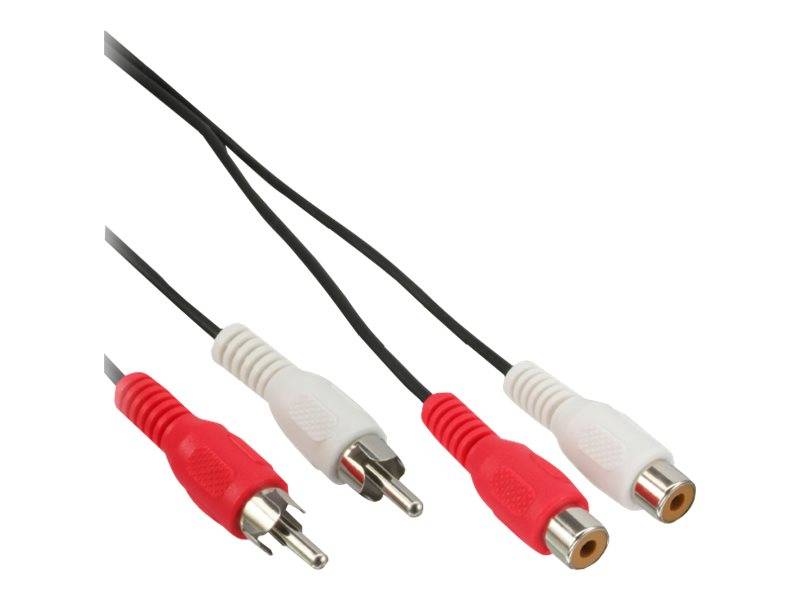InLine - Audioverlängerungskabel - RCA x 2 (W)