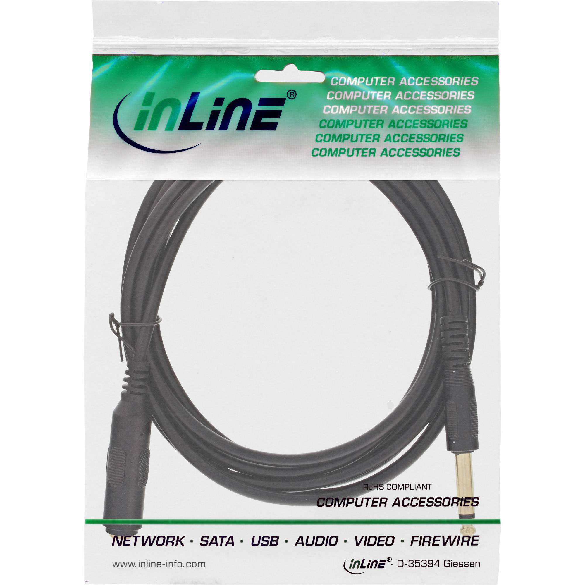 INLINE - Kopfhörerverlängerung - 6,3mm ST / BU - Stereo - vergoldete Kontakte - 3m