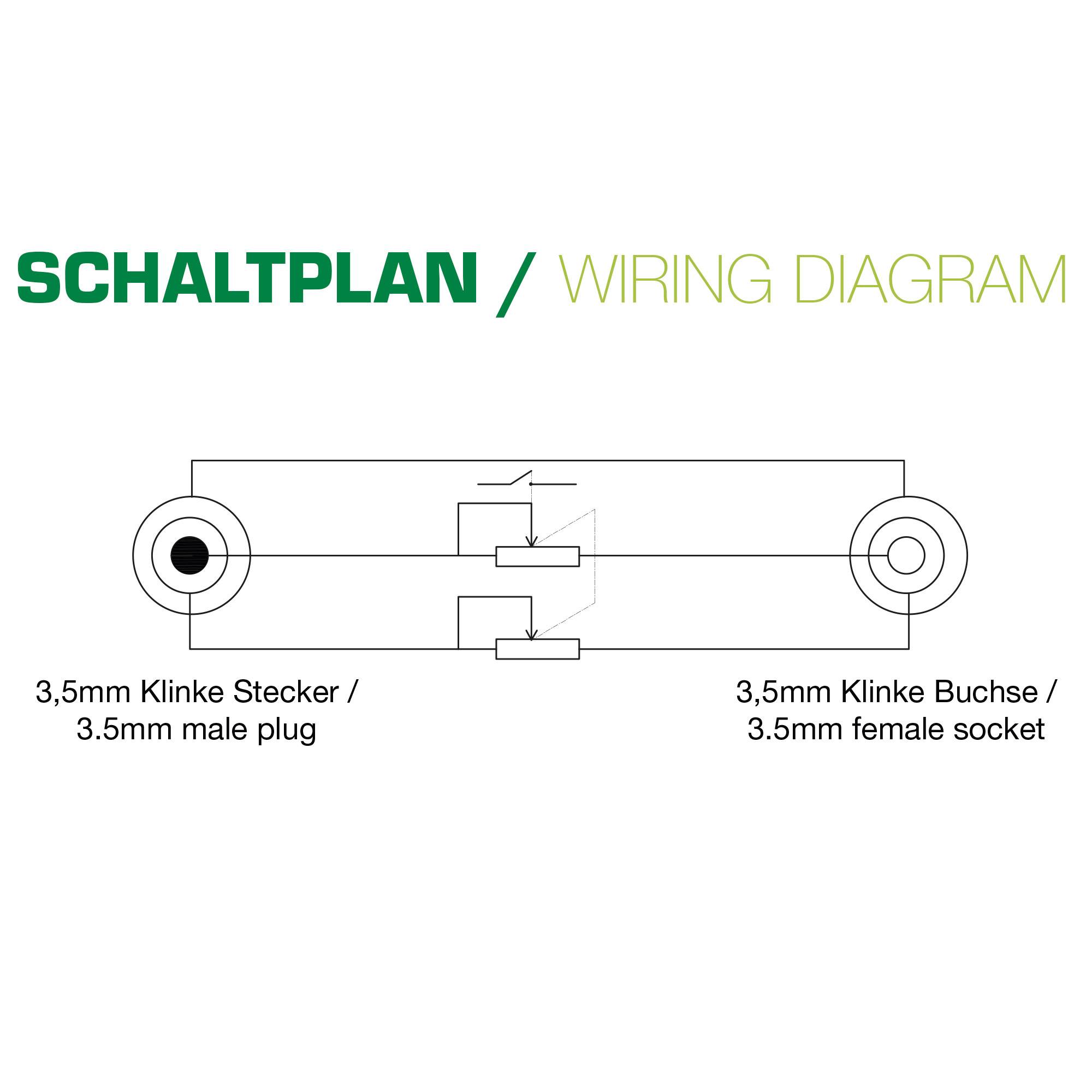 INLINE - Slim Audio Kabel Klinke 3,5mm ST / BU - mit Lautstärkeregler - 0,25m