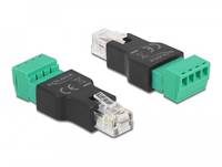 Delock - Netzwerkadapter - RJ-11/RJ-14 (M) bis 4-poliger Anschlussblock (W)