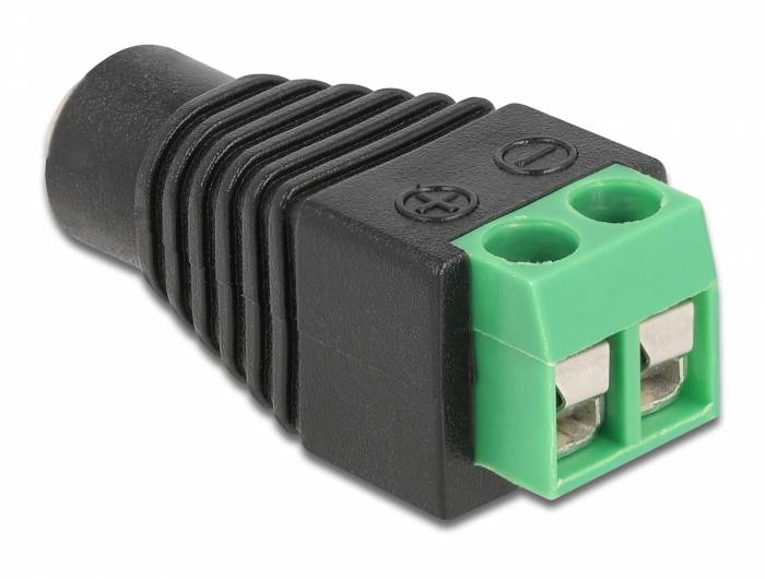 Delock - Adapter für Power Connector - 2-polige Klemmleiste bis Gleichstromstecker 3,5 x 1,35 mm (W)