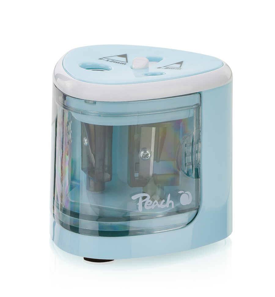 Peach PO102-BL, Elektrischer Bleistiftspitzer, Blau, 6 mm, 1,2 cm
