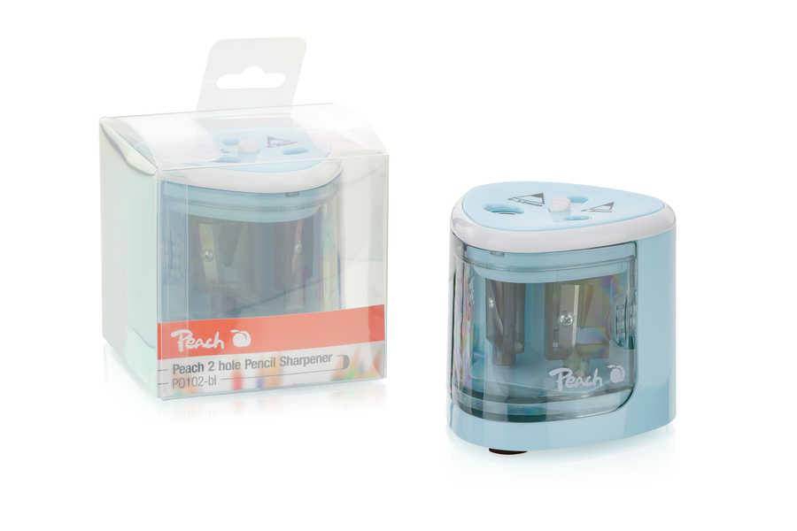 Peach PO102-BL, Elektrischer Bleistiftspitzer, Blau, 6 mm, 1,2 cm