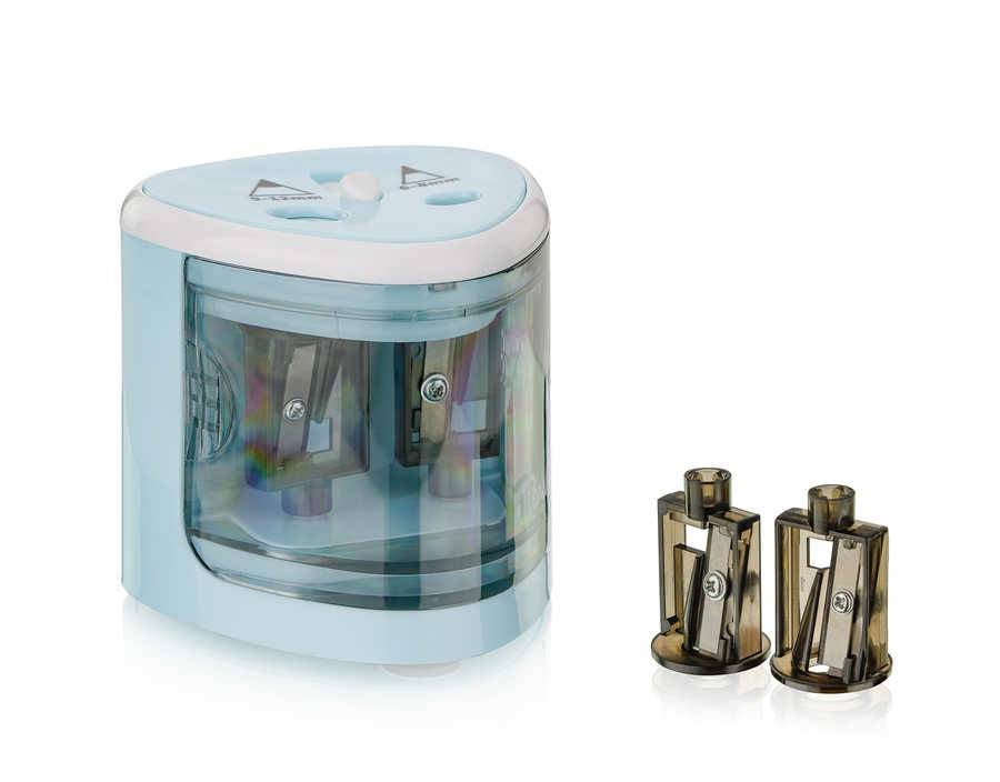 Peach PO102-BL, Elektrischer Bleistiftspitzer, Blau, 6 mm, 1,2 cm