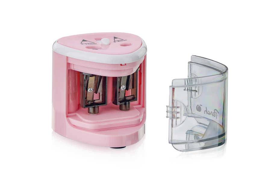 Peach PO102 - Elektrischer Bleistiftspitzer - Rose - Weiß - 1,2 cm - 6 mm - Akku