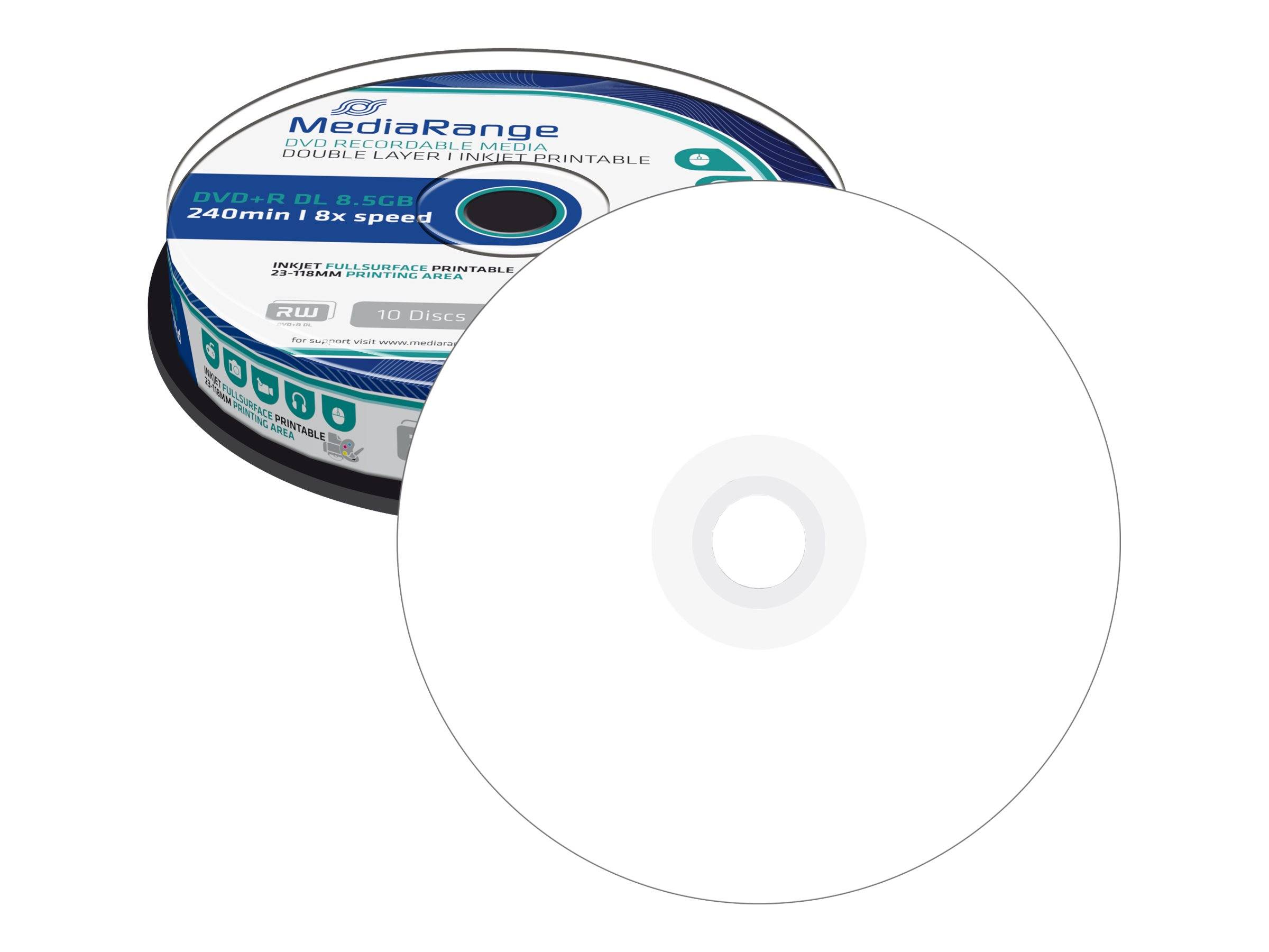 MEDIARANGE 10 x DVD+R DL - 8.5 GB (240 Min.) 8x