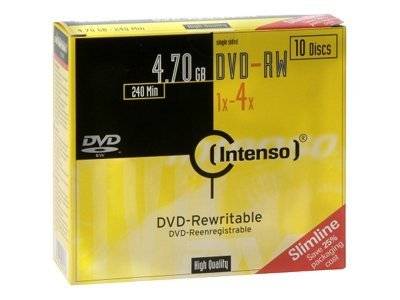 Intenso - 10 x DVD-RW - 4.7 GB 4x - Slim Jewel