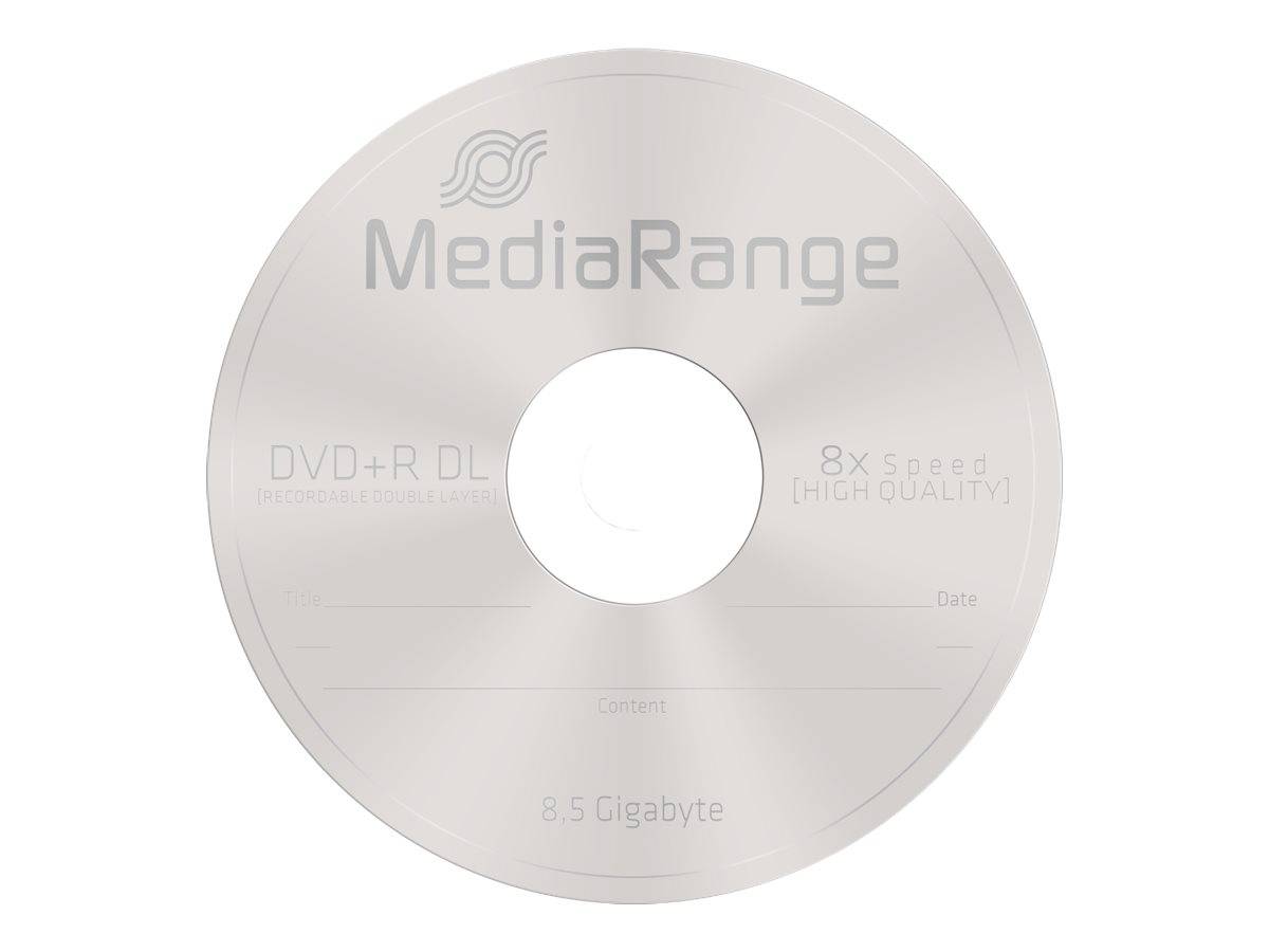 MediaRange - 25 x DVD+R DL - 8.5 GB (240 Min.) 8x