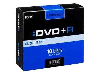 Intenso - 10 x DVD+R - 4.7 GB 16x - Slim Jewel