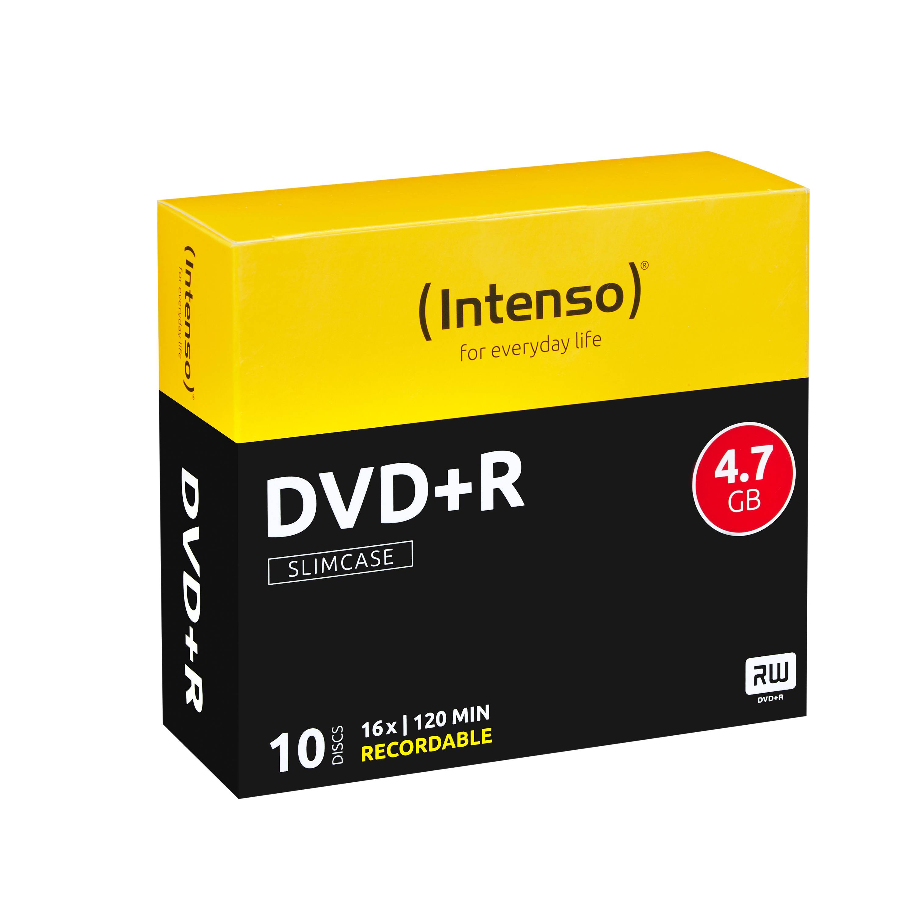 Intenso - 10 x DVD+R - 4.7 GB 16x - Slim Jewel