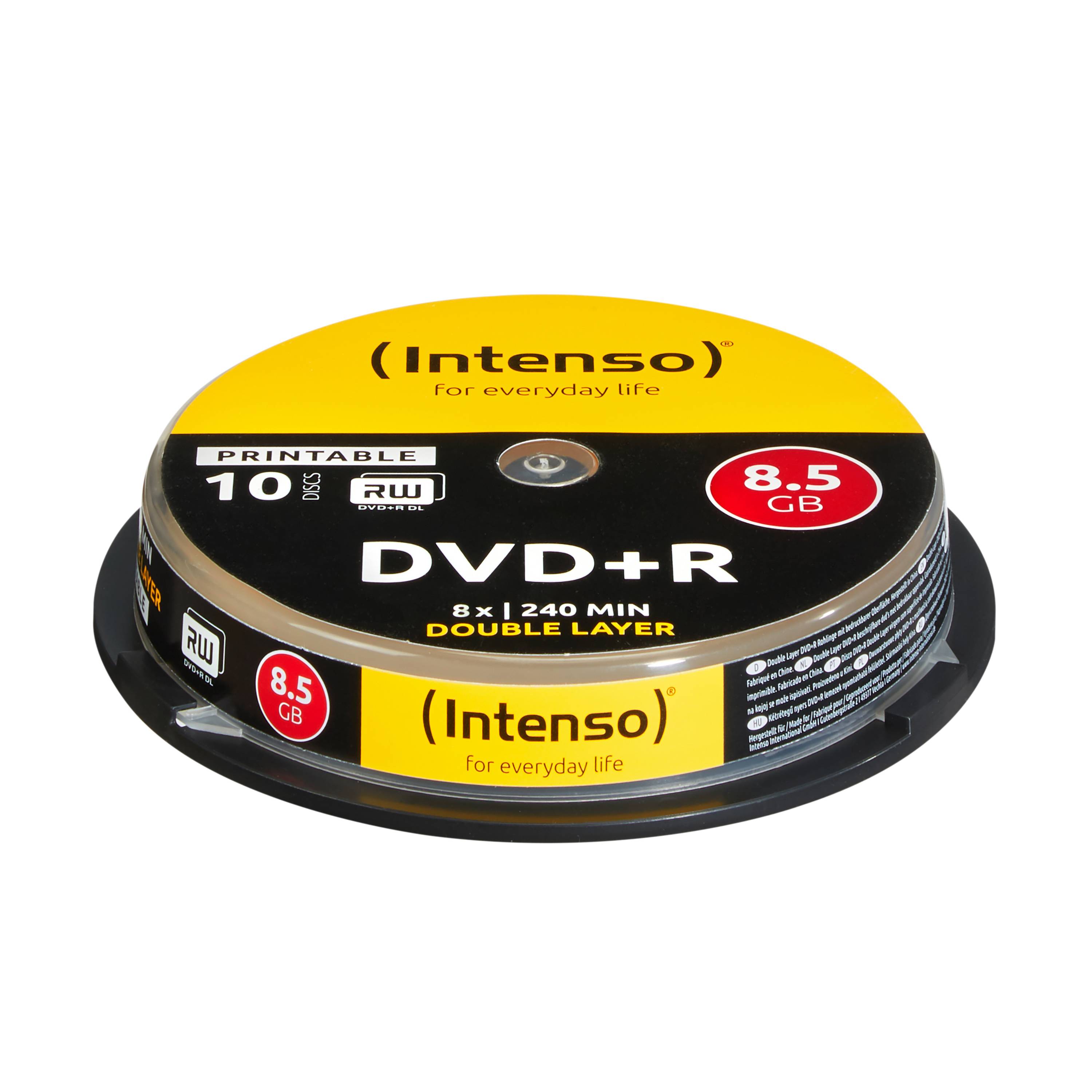 Intenso - 10 x DVD+R DL - 8.5 GB (240 Min.) 8x