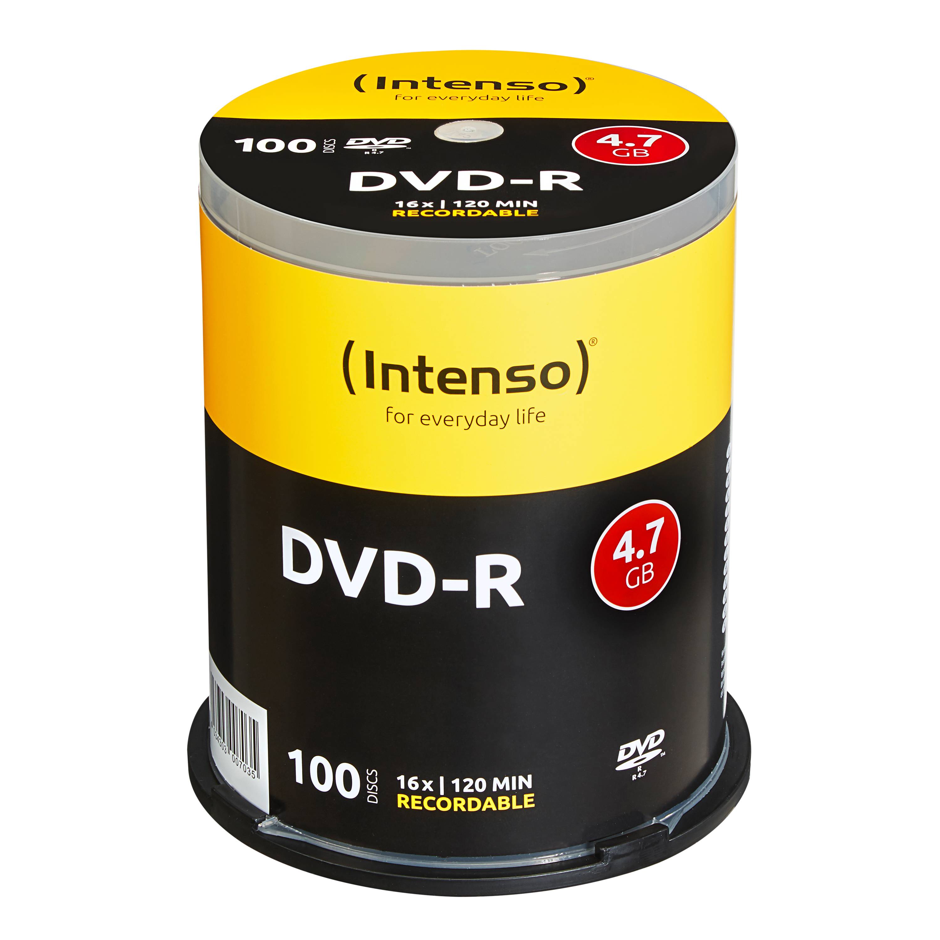 Intenso - 100 x DVD-R - 4.7 GB 16x - Spindel