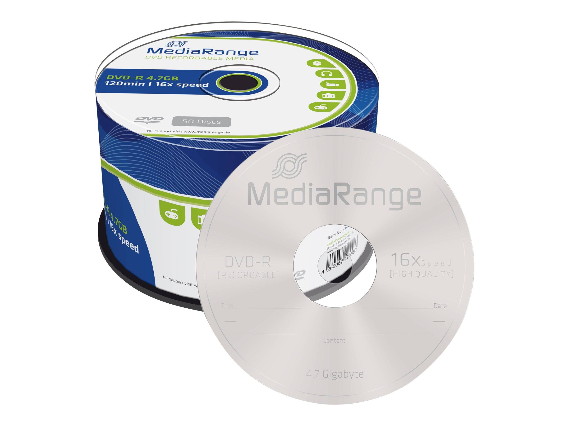 MediaRange - 50 x DVD-R - 4.7 GB (120 Min.) 16x