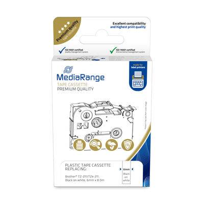 MEDIARANGE Kunststoff-Schriftbandkassette - für/ersetzt Brother® TZ-211/TZe-211