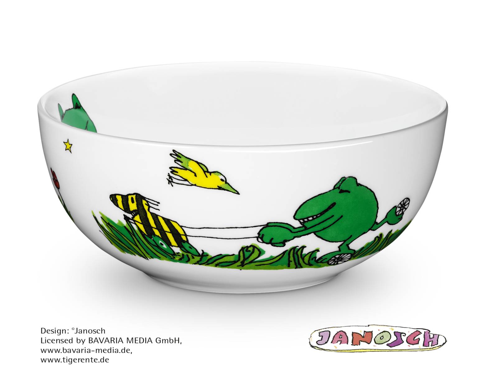 WMF Kinderset 6-teilig Janosch - Kleinkind-Besteck - Edelstahl - Weiß - Porzellan - Edelstahl - 3 Jahr(e) - 16,5 cm - 18,5 cm