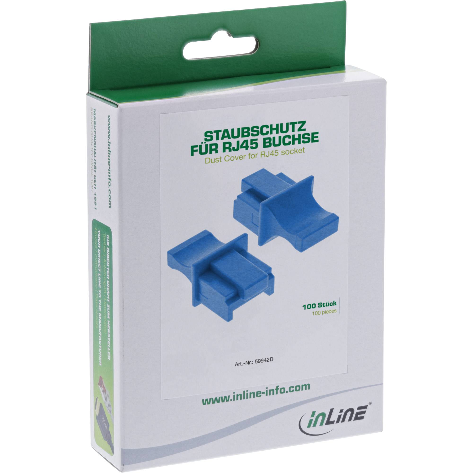 INLINE - Staubschutz - für RJ45 Buchse - blau 100er Pack