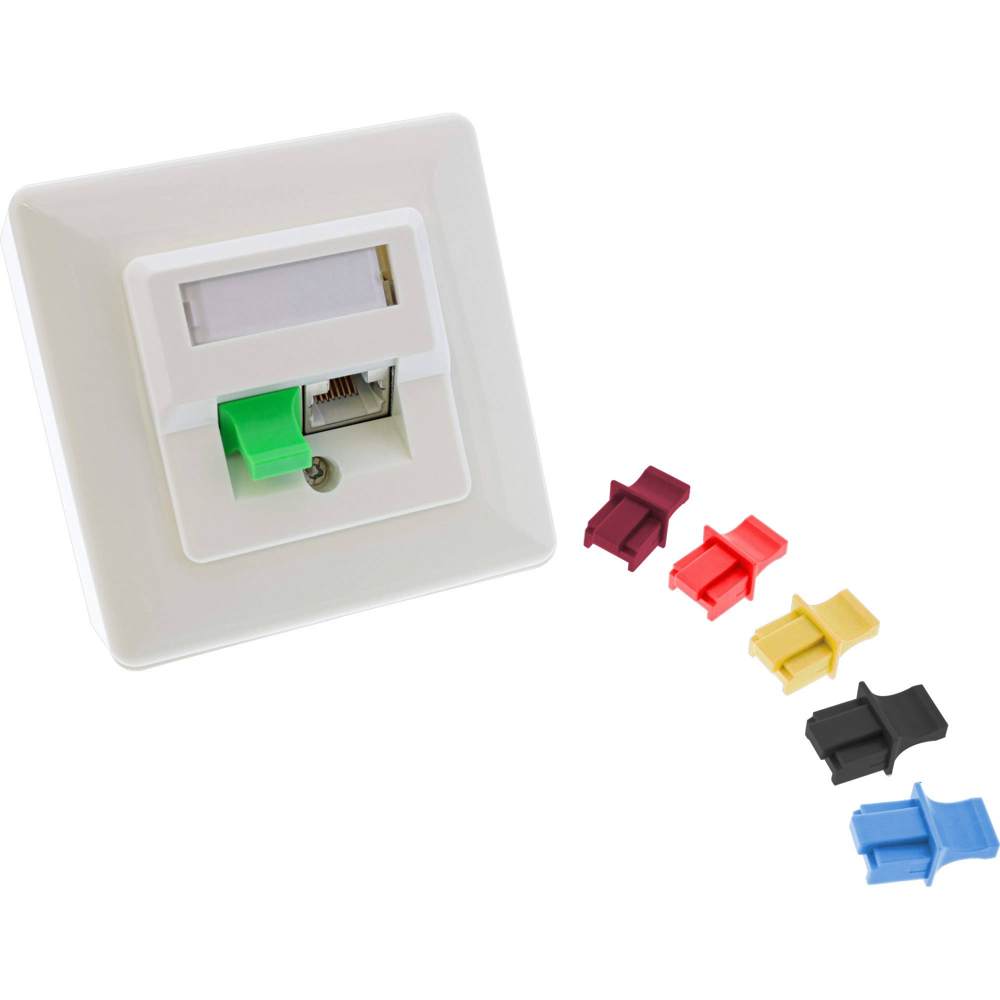 InLine Dust Cover for RJ45 sockets - Stecker-Staubschutz - grün (Packung mit 100)
