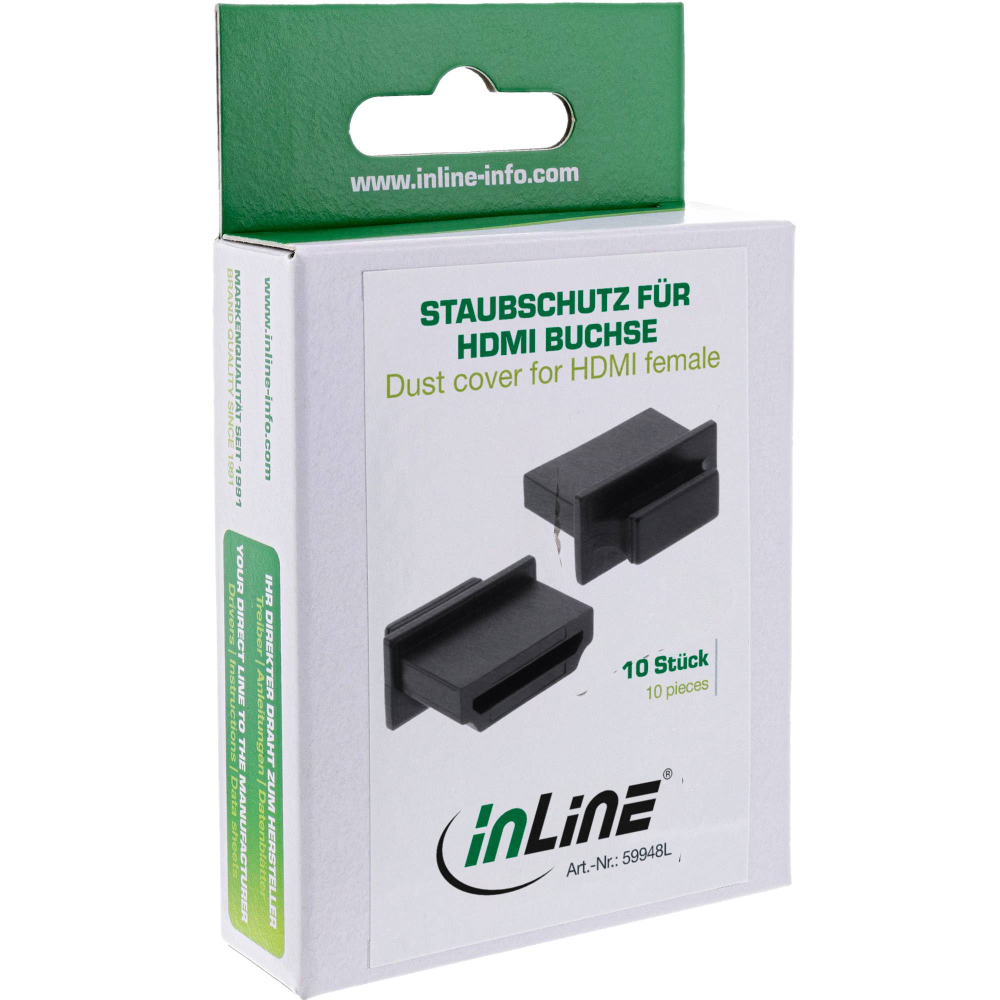 INLINE - Staubschutz - für HDMI Buchse schwarz 10er Pack