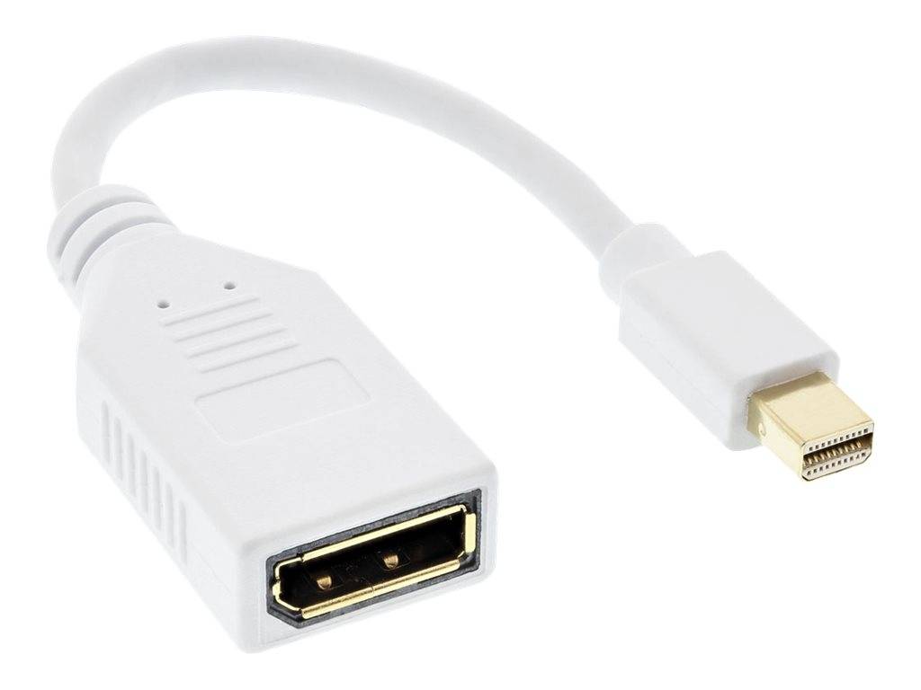 INLINE - Kabel Mini DisplayPort ST zu DisplayPort BU - 4K2K - weiß - 0,15m