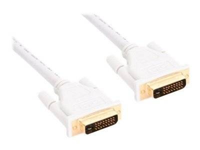 INLINE - DVI-D Kabel - digital 24+1 Stecker / Stecker - Dual Link - weiß / gold - 2m
