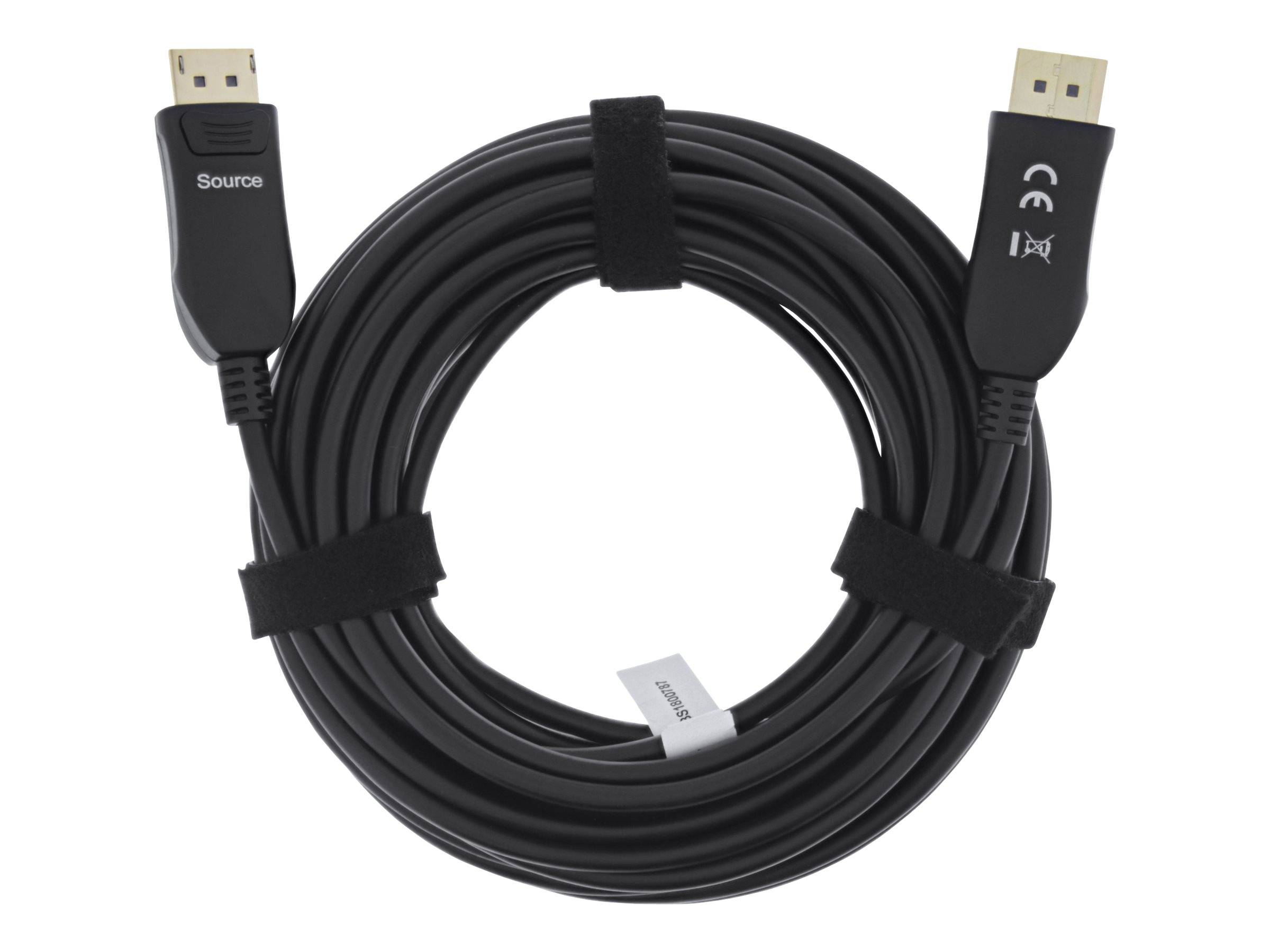INLINE - DisplayPort 1.4 AOC Kabel - 8K4K - schwarz - 25m
