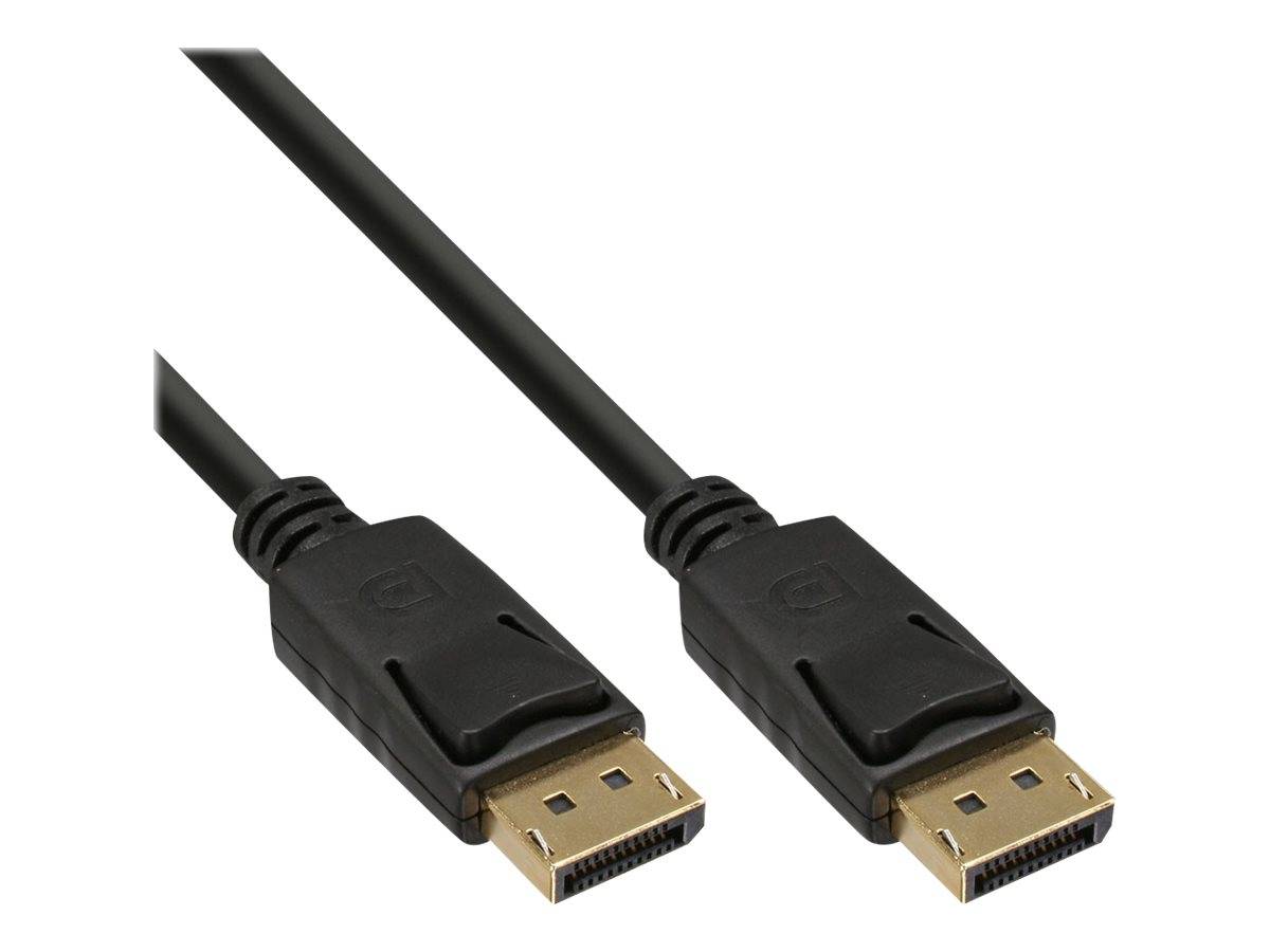 INLINE - DisplayPort Kabel - schwarz - vergoldete Kontakte - 0,5m