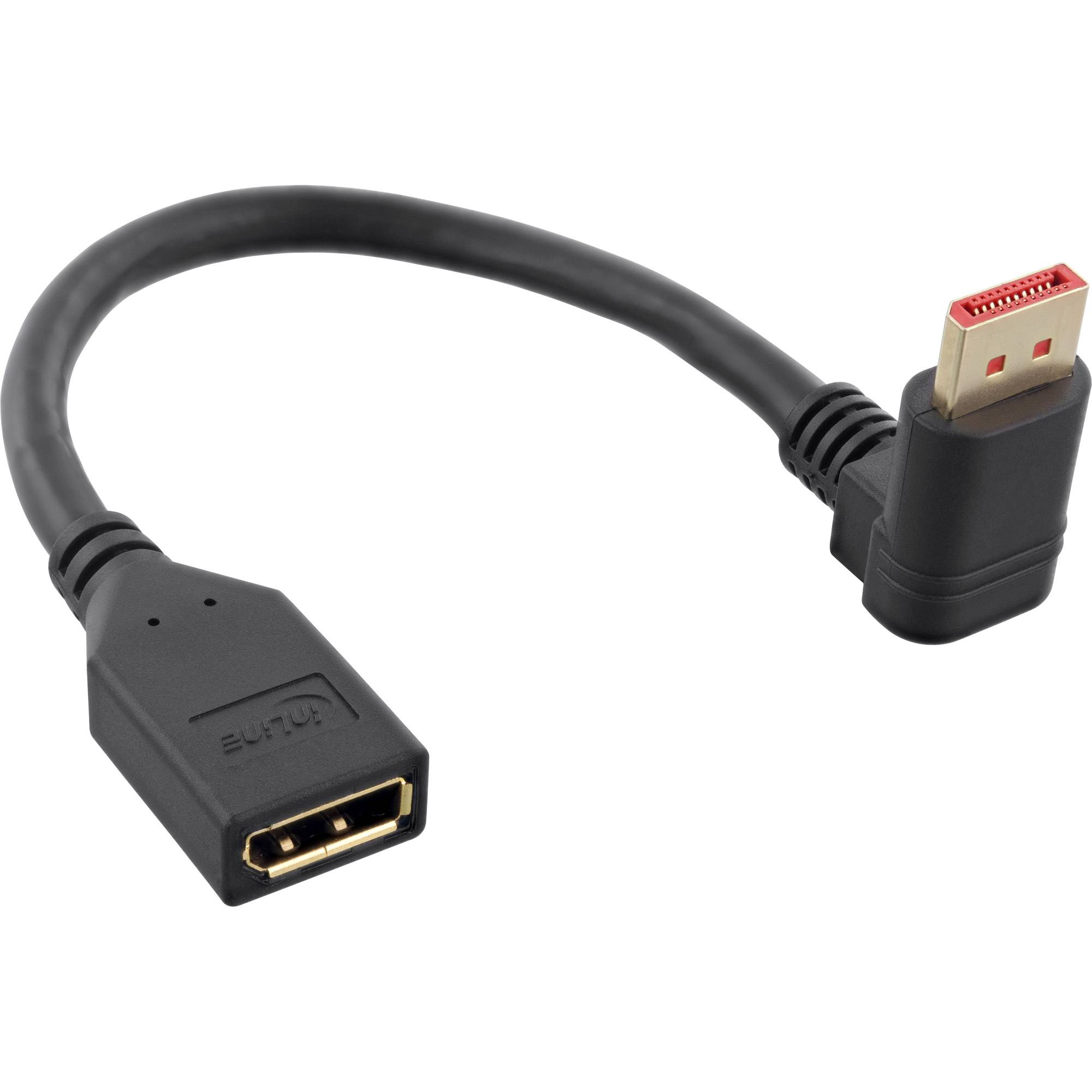 INLINE - DisplayPort 1.4 Adapterkabel ST/BU - 8K4K - nach unten gewinkelt