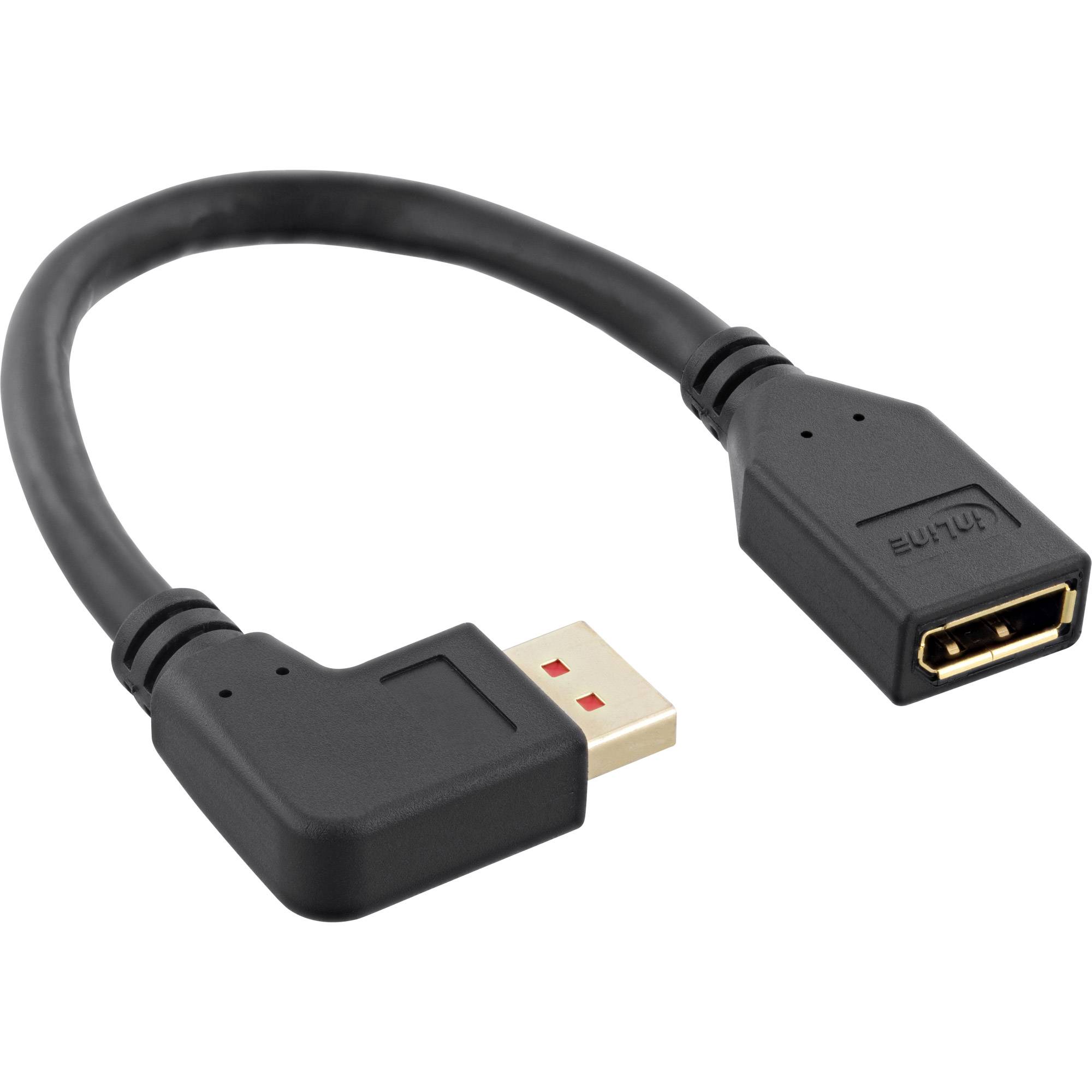 INLINE - DisplayPort 1.4 Adapterkabel ST/BU - 8K4K - links gewinkelt