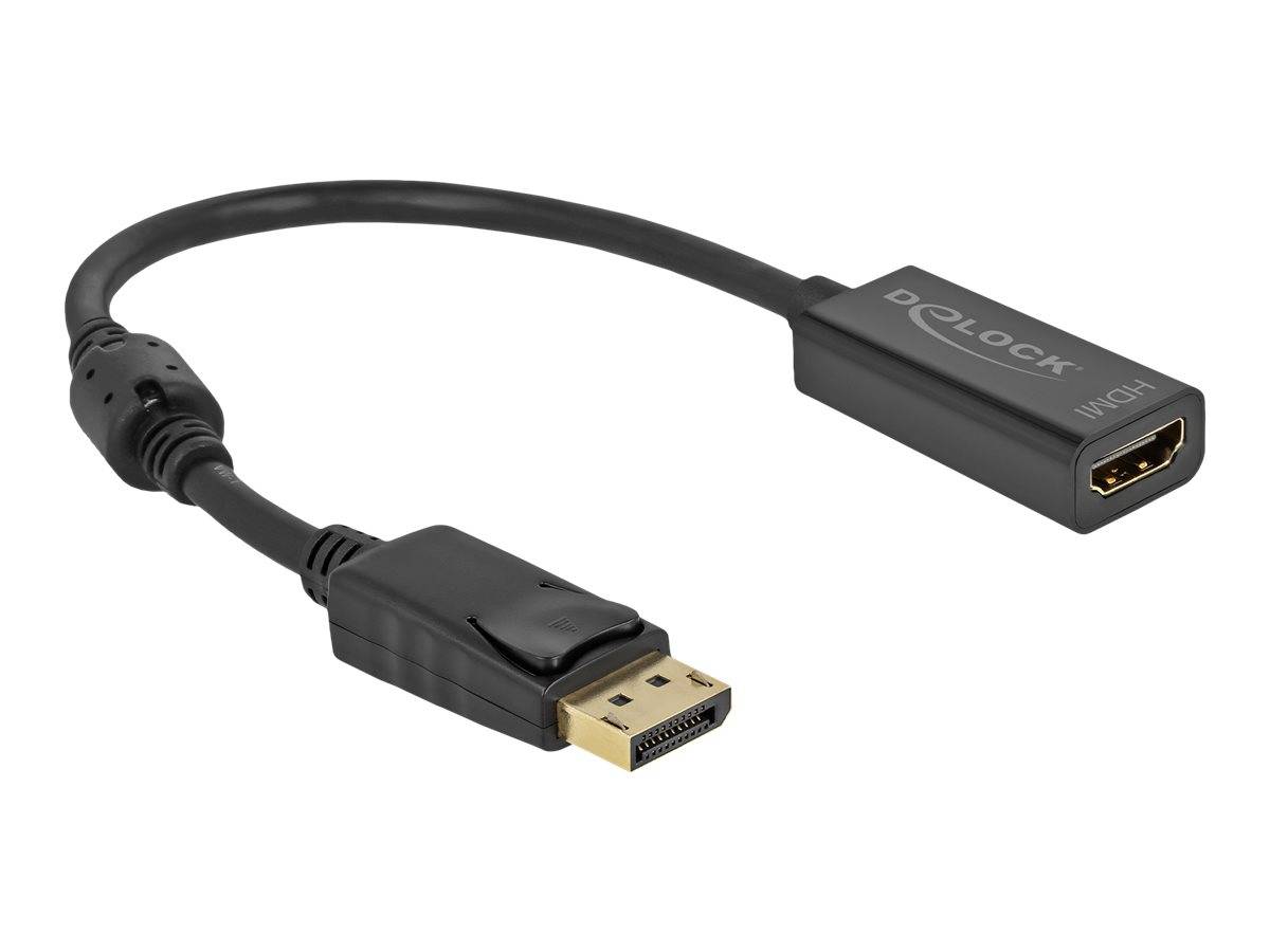 Delock Videoadapter - DisplayPort männlich eingerastet zu HDMI weiblich - 20 cm