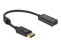 Delock Videoadapter - DisplayPort männlich eingerastet zu HDMI weiblich - 20 cm