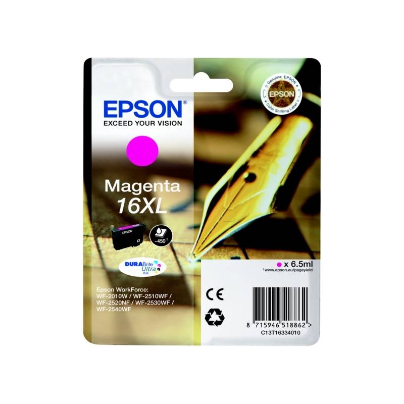 EPSON Tinte N.16XL für EPSON WorkForce 2010/2510, magenta,XL
